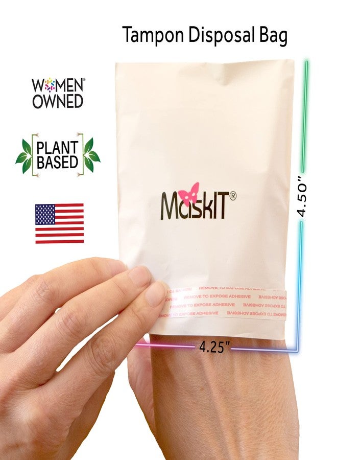 MaskIT Tampon Disposal Bags: Plant-Based Disposal Bags for Tampons — Discreet Sanitary Tampon Disposal Baggies Perfect for Home Use & On The Go - Single Pack, 26 Count - Image 2